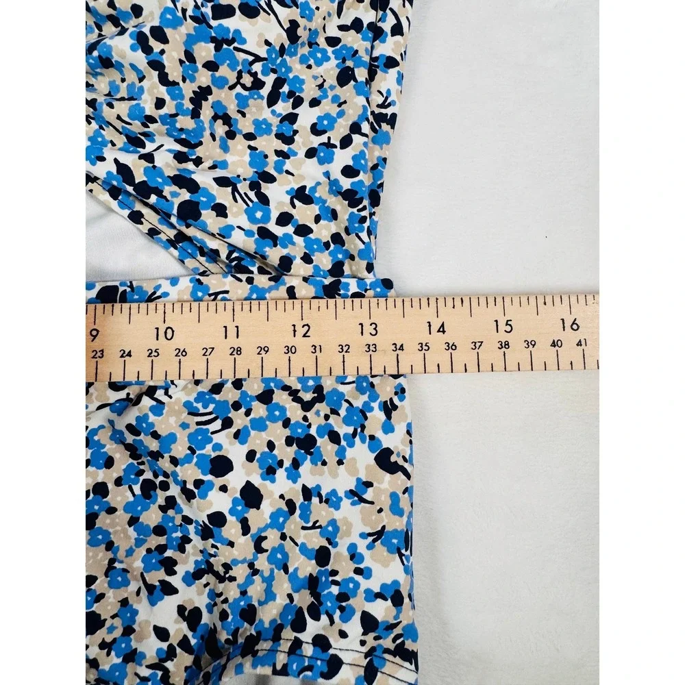 Michael Kors Blue Floral Cut-Out One Piece Swimsuit Monokini Women's‎ Size 10